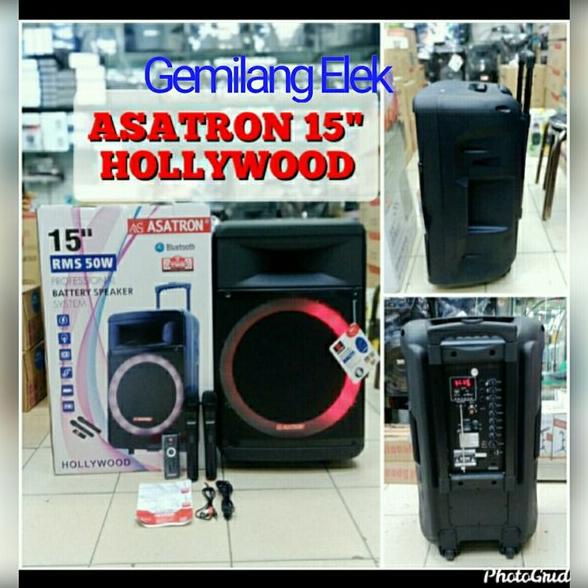 Speaker Portable Wireless ASATRON HOLLYWOOD 15 inch