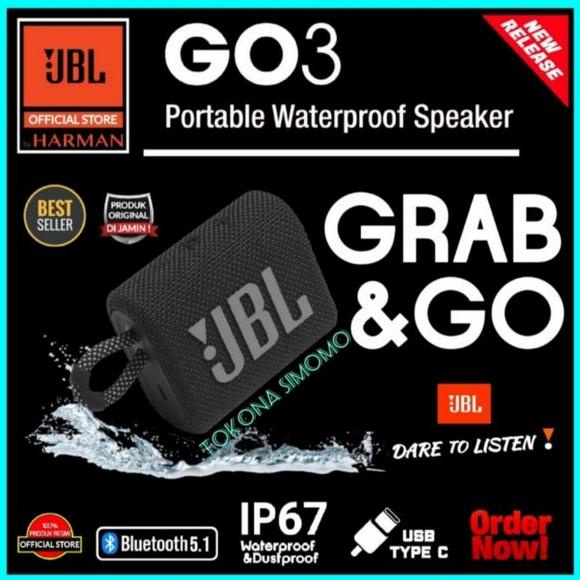 JBL GO 3 Portable Waterproof Bluetooth Speaker Original