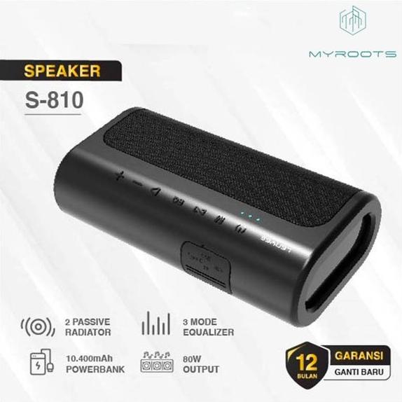 MYROOTS X LENYES Speaker Wireless Bluetooth 5.0 Hifi Lenyes S810 80W Ultra Bass Stereo Sound