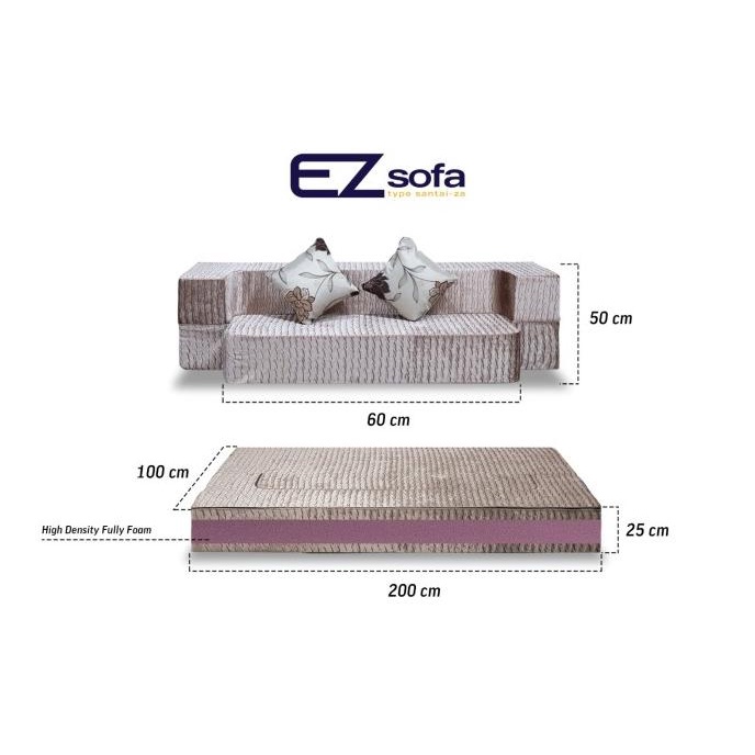 <<<<<] Sofa Bed Lipat Folding Sofabed EZ Bed Sofa Kasur 2 in 1 by Ocean