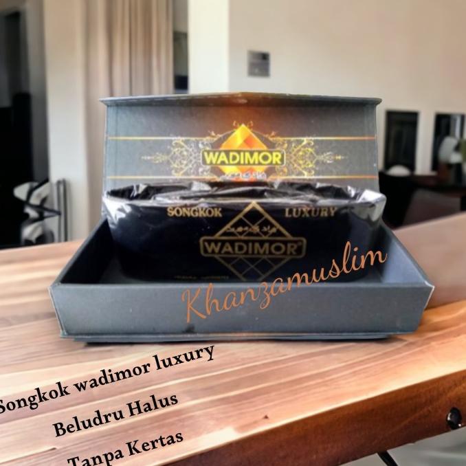 Barang Ready Songkok Hitam Tanpa Kertas | Kopyah Wadimor Luxury