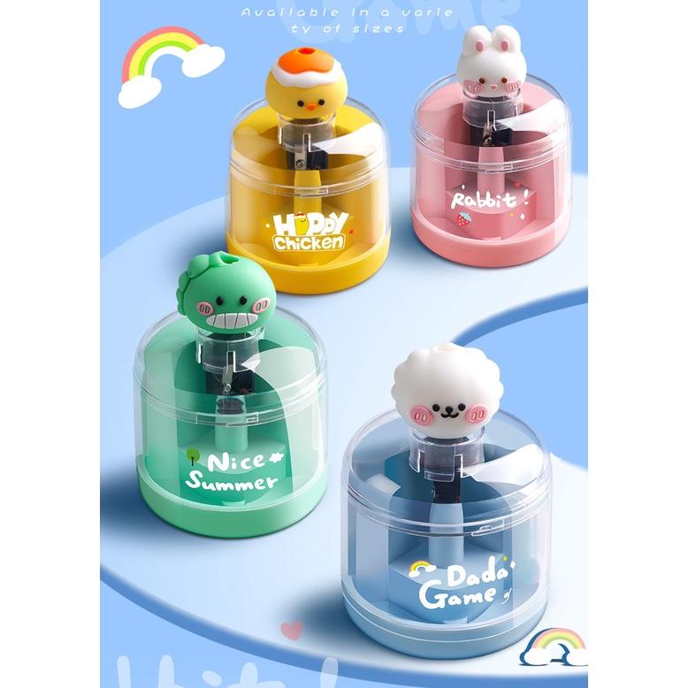 

[LOGU] Peraut pensil elektrik kartun, Electric Pencil Sharpener, Rautan pensil elektrik