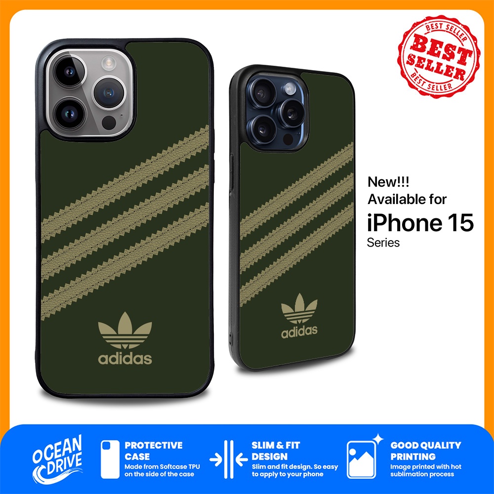 Case Casing Custom iPhone 16 15 14 13 12 11 X XS XR 7 8 SE 2022 2020 Pro Max Plus Adidas Samba Three