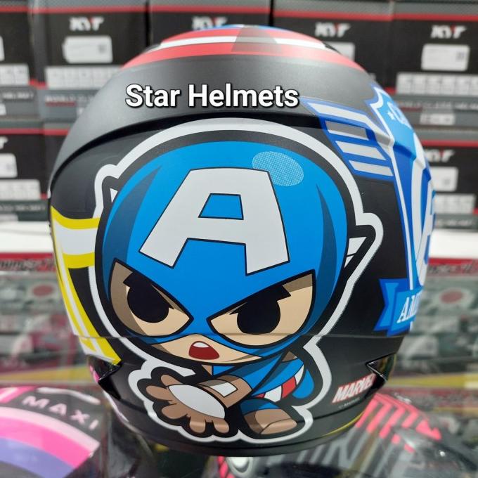 Helm Anak MDS R3 Junior Captain America #3 Matt Black
