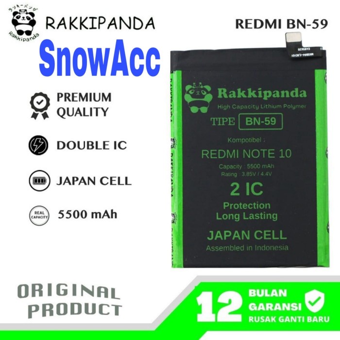 Rakkipanda Baterai XiaoMi Redmi Note 10 ( BN59 )