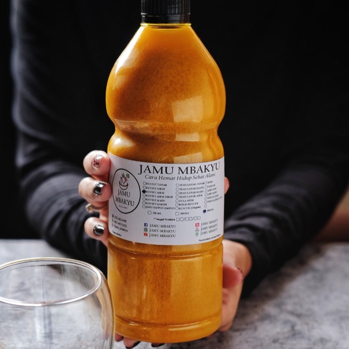 

Kunyit Madu 1000ml Jamu Mbakyu