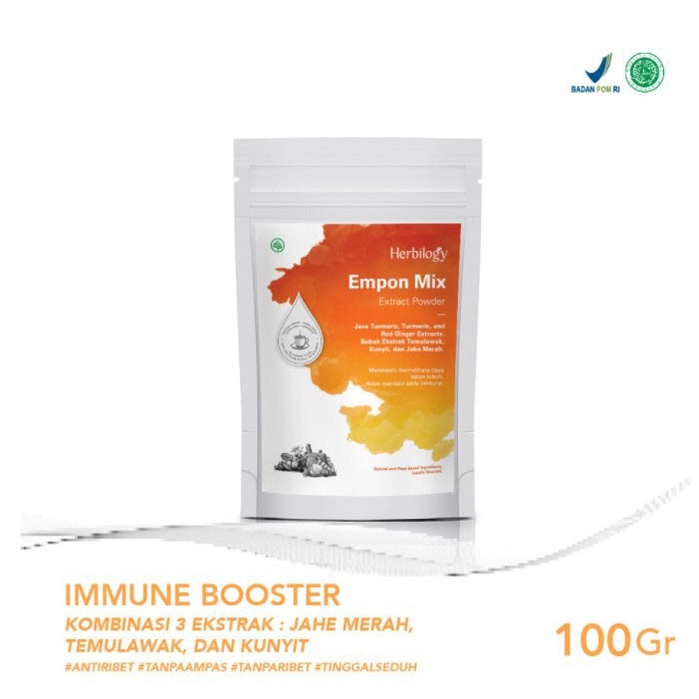 

Herbilogy Empon Mix (Bubuk ekstrak Kunyit, Temulawak, Jahe Merah) 100g