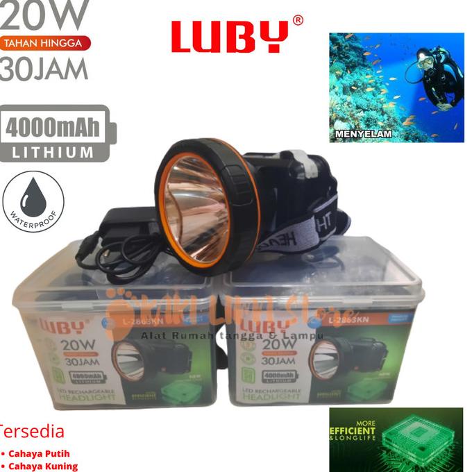 Senter Kepala Luby 20 Watt L2863 / L-2863 / 2863 ( Jumbo )