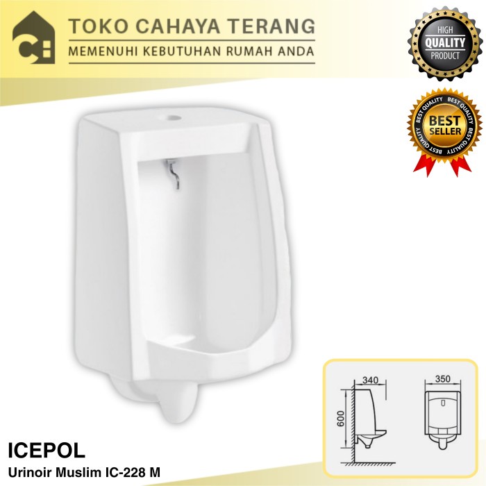 Urinoir Icepol IC228M Komplit / Urinal Toilet / Urinoir Muslim