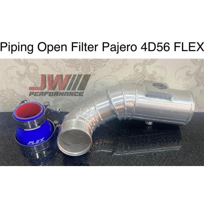 Pipa Open Filter Pajero Sport Old 4D56 Flex Aluminium Piping Open Filt Original
