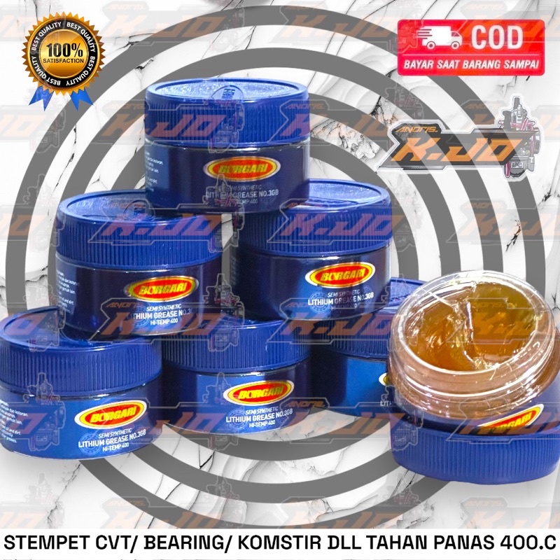 Gemuk Serbaguna Grease/Stempet Burgari Lithium/Bearing Hi Temp 400 90gram Stempet CVT/ Bearing/ Koms