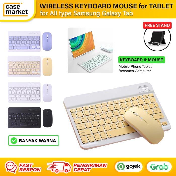 Samsung Tab A8 A7 S6 Lite S8 S9 Wireless Keyboard Mouse Tablet Stand