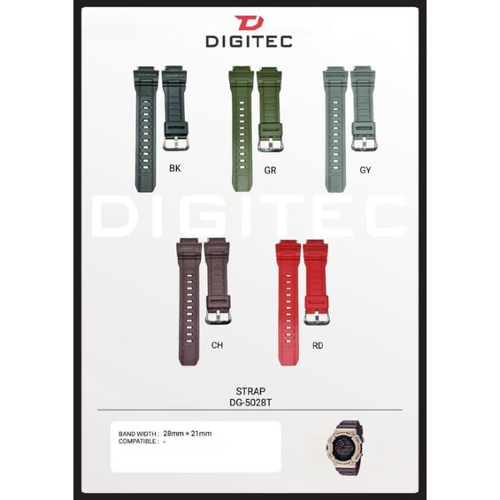 STRAP TALI KARET RUBBER DIGITEC DG 5028/ DG5028/5028 ORIGINAL