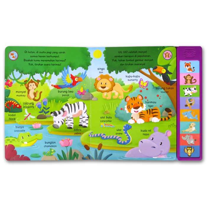 DISKON SPESIAL HEWAN PERTAMAKU SOUND BOOK 8 SUARA HEWAN BAHASA INDONESIA DAN INGGRIS TERMURAH