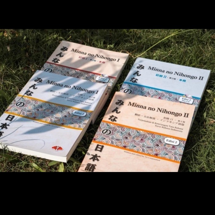 DISKON SPESIAL SET 4 BUKU MINNA NO NIHONGO 1&2 JEPANG DAN TERJEMAHAN TERMURAH