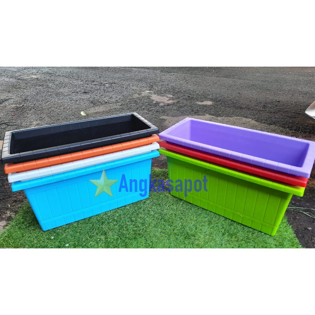 Pot Plastik Panjang Gentong 50 8850 Motif Kayu