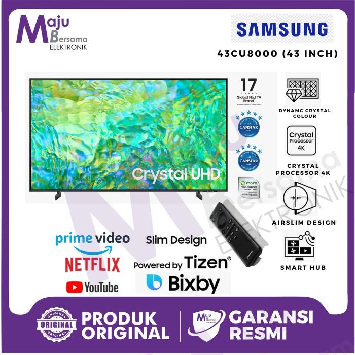 Samsung 43Cu8000 Crystal 4K Uhd Smart Tv 43 Inch