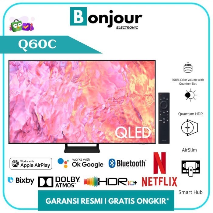 Tv Qled Samsung 65 Inch Q60C 65 Uhd 4K Smart 65Q60C Pengganti 65Q60B