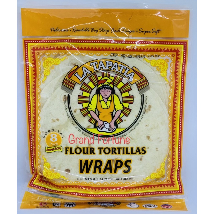 

LA TAPATIA TORTILA WRAP 8 GORDITAS 408GR