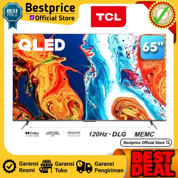 Tcl 65C635 Qled Tv 65 Inch Smart Google Tv 65" C635 4K Uhd Dolby Atmos