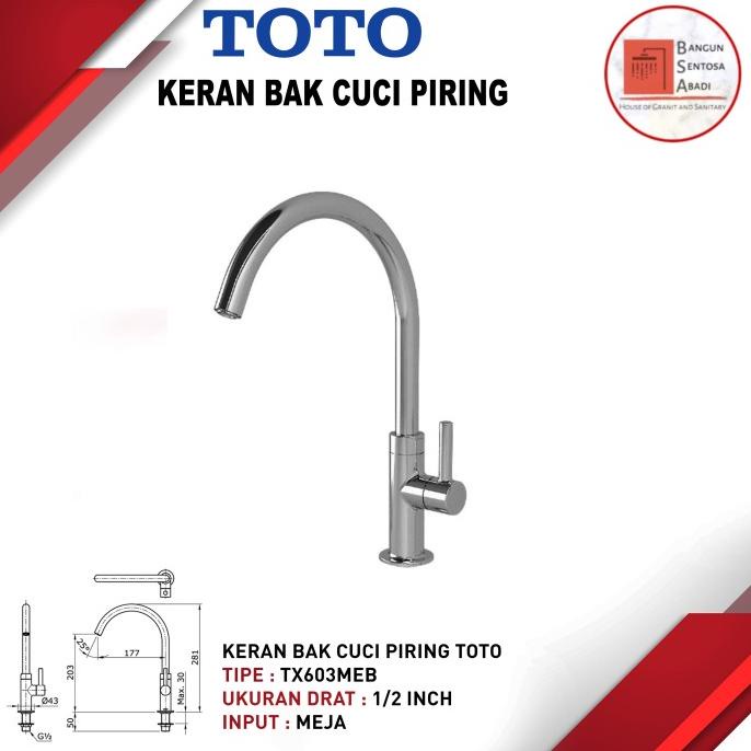 /////] KERAN ANGSA CUCI PIRING TOTO/ KRAN AIR SINK DAPUR/ TX603MEB