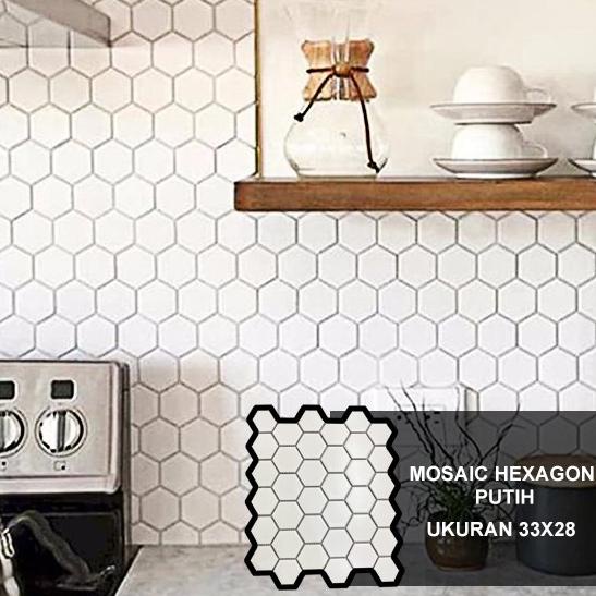 populer] MOZAIK KERAMIK DINDING DAPUR PUTIH 33X28 / MOZAIC KERAMIK PUTIH 33X28
