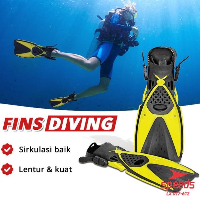 SPEEDS Kaki Katak Sepatu Katak Kodok Fins Fin Renang Selam Diving