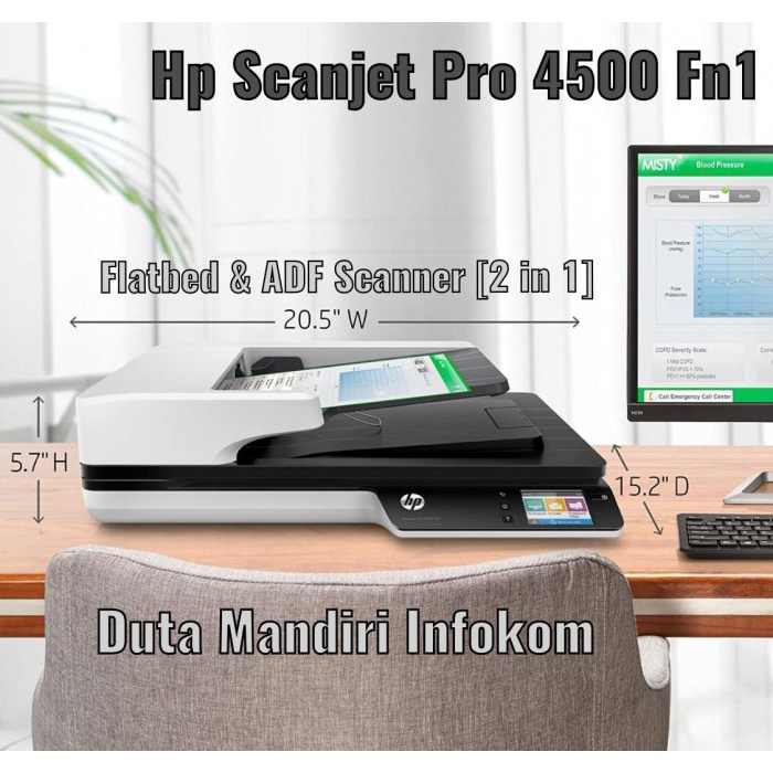 Hp ScanJet Pro 4500 fn1 - Flatbed & ADF Network Scanner