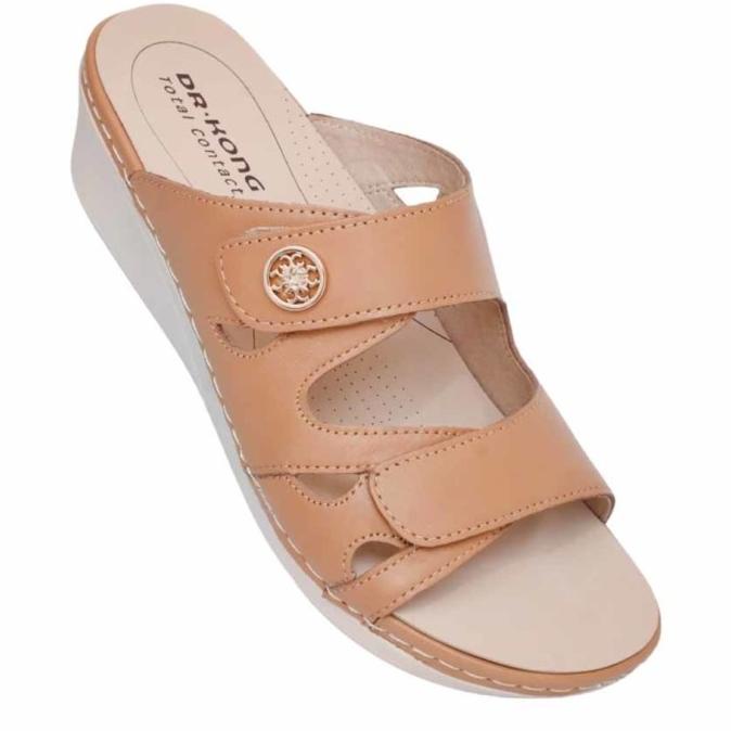 New Sale Sandal Kesehatan Kaki Kasual Dr Kong 8000395E Cokelat Total Contact Terbaik