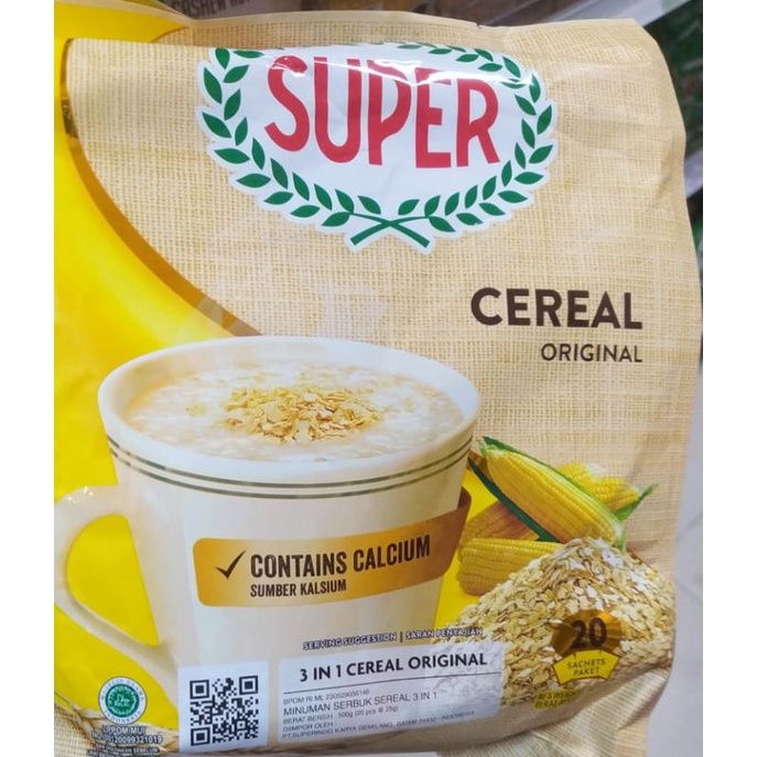 

instant cereal SUPER JAGUNG SARAPAN SEHAT SEREAL all in one isi 20