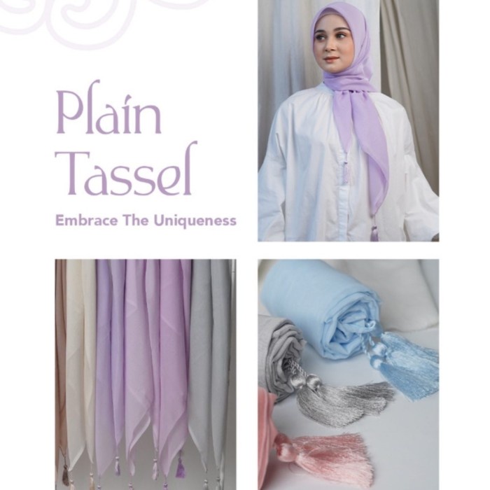 tassel paris premium napocut (jilbab segiempat)