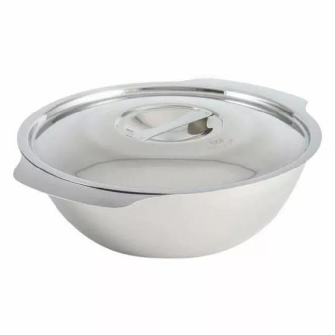 Mangkok ZEBRA 18 Cm Stainless Steel Plus Tutup 123018 - Soup Bowl