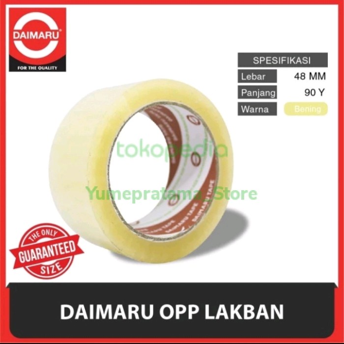 

Lakban daimaru 48 mm x 90 yard opp