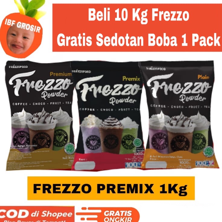 

Best Frezzo Bubuk Minuman Milo Cokelat Taro Cappucino redvelvet Dark Choco Mangga Strawberry 1 Kg Powder Drink Terbaru