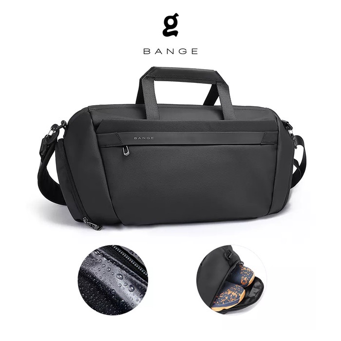 BANGE BG7551 Travel Bag Duffle Luggage - Tas Travel - BLACK