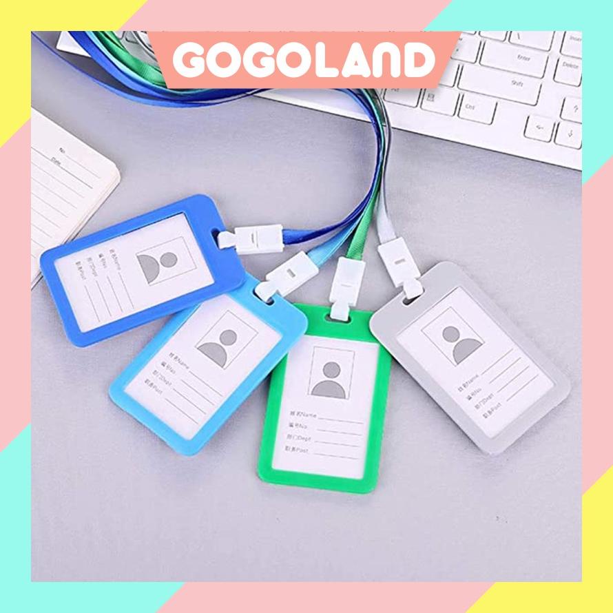 

Viral Gogoland Card Holder / Id Card 2 Side / Card Plate / Gantungan Kartu Casing Id Card / Name Tag Colour 2050 R814