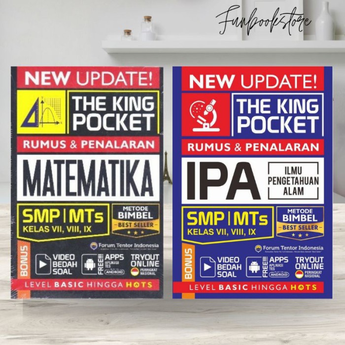 FLASH SALE BUKU RUMUS DAN SOAL SMP NEW UPDATE THE KING POCKET IPA DAN MATEMATIKA TERLARIS