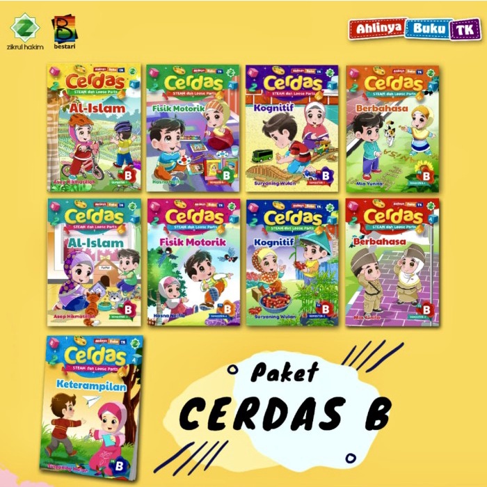 DISKON SPESIAL BUKU TK/PAUD - PAKET BUKU CERDAS STEAM & LOOSE PARTS - ZIKRUL HAKIM - PAKET TK B