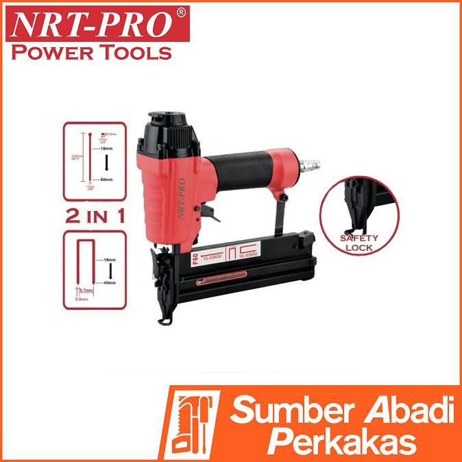 Nrt-Pro 5057Hd Mesin Air Nailer Gun Paku Tembak 2 In 1 Staples 5057 Hd