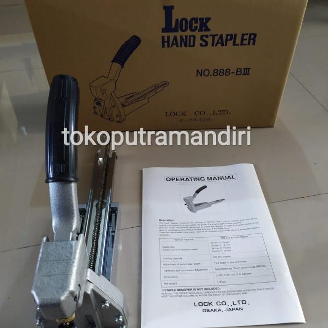 

Lock Hand Stapler 19Mm Asli Japan / Alat Staples Karton