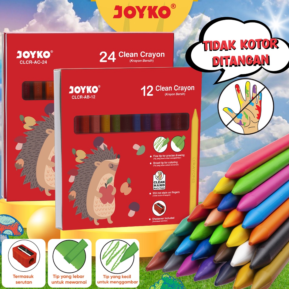 

Ready Stock Krayon Bersih Clean Crayon Joyko