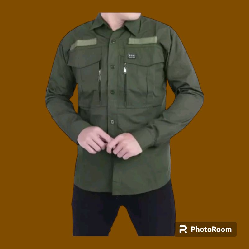 kemeja tactical WTAC tangan panjang kemeja pria kemeja pdl lapangan