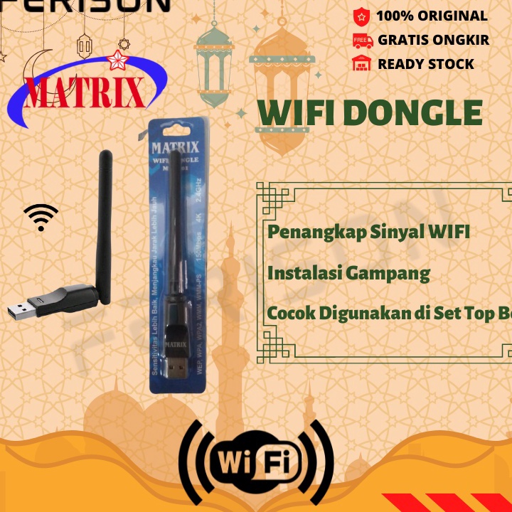 Diskon Matrix USB Dongle Penangkap Sinyal Wifi TV / Laptop Harga Murah