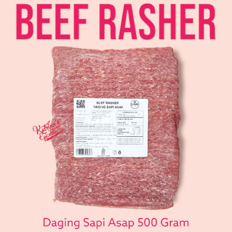 

El Primo Beef Rasher 500 Gram - Daging Olahan Beku