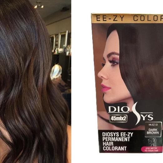 Silahkan Order] DIOSYS EEZY PERMANENT HAIR COLORANT 45ml x 2 DARK BROWN 03
