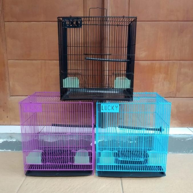 KANDANG SANGKAR BURUNG LOVEBIRD HAMSTER KECIL MERK LUCKY KHUSUS BIRU