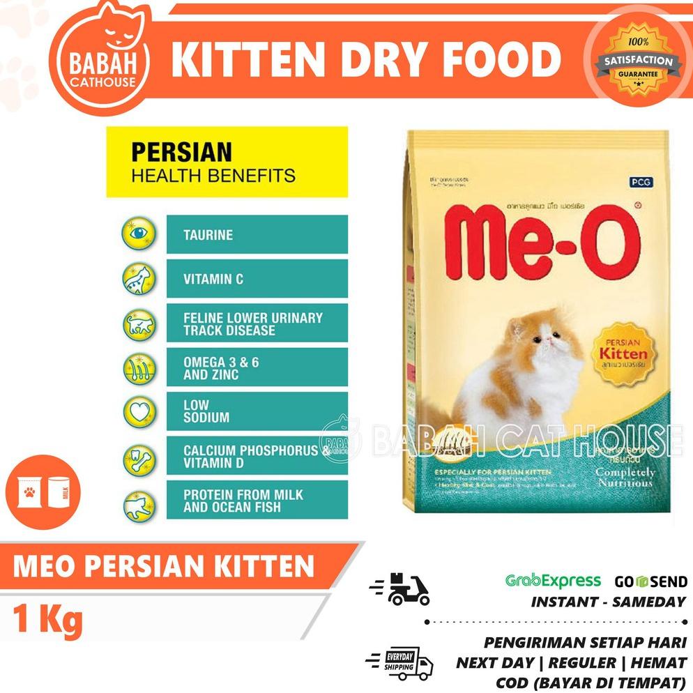 MEO PERSIAN KITTEN 1KG Cat Dry Food Makanan Anak Kucing Kering Murah Untuk Bayi Persian Pakan Anakan Persia Pelet Anggora Catfood Bulu Panjang ME-O 1 Kg