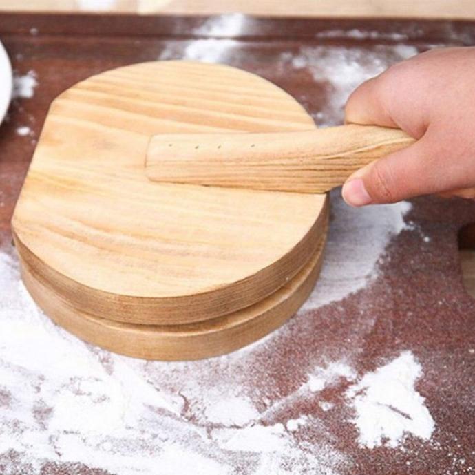 Sale Now Alat Press Adonan Kue/Dumpling Kayu Penekan Adonan Kulit Kue Pastel Pengiriman Cepat