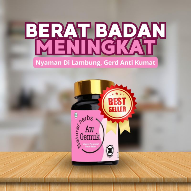 GEMUK FIT SUPLEMEN PENGGEMUK BADAN AW GEMUK SUPLEMEN PENGGEMUK BADAN ORIGINAL ISI 30 KAPSUL