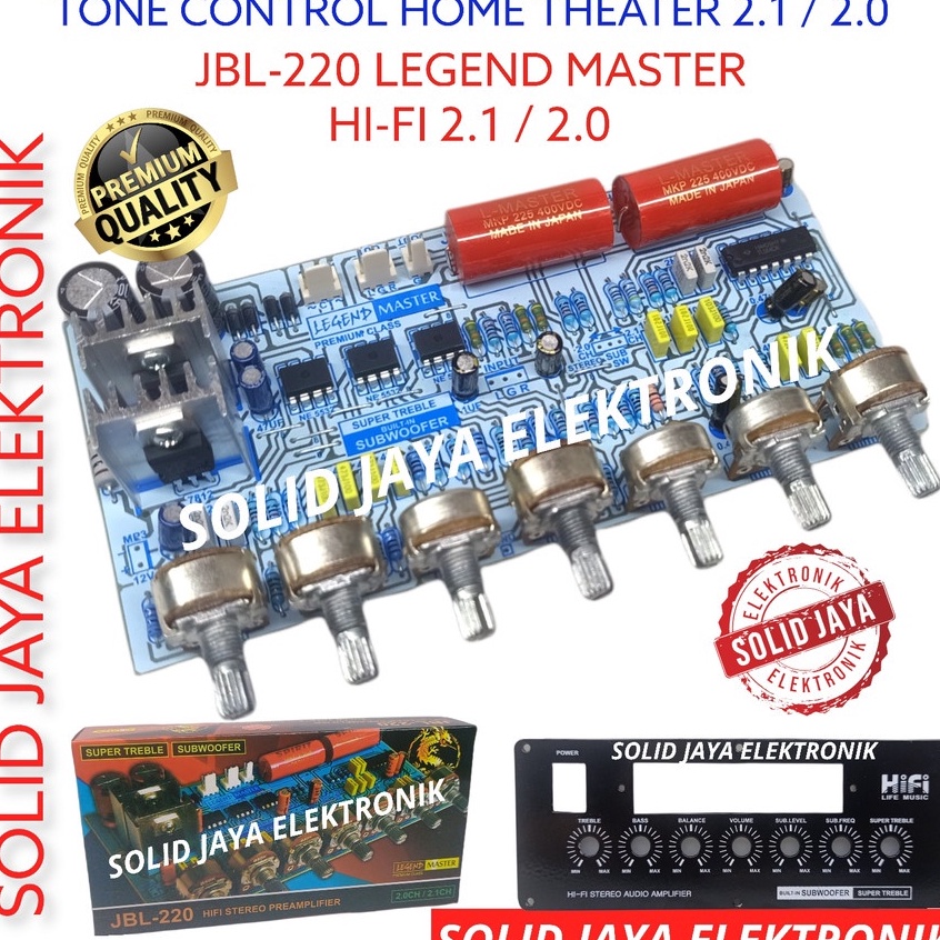 Terlaris KIT TONE CONTROL STEREO 2.1 2.0 JBL220 HOME THEATER HI FI STEREO PREAMP PRE AMP CONTROL STE